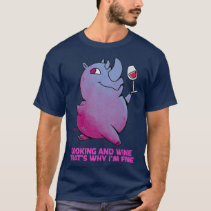 T-shirt Cuisine Et Vin C'Est Pourquoi Je Suis Une Belle Cu
