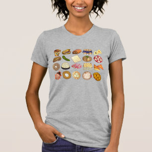T-shirt Cuisine juive Cuisine Dîner de Vacances Aliments I
