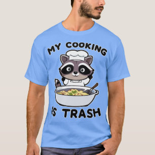 T-shirt Cuisine Raccoon Ma cuisine est une poubelle