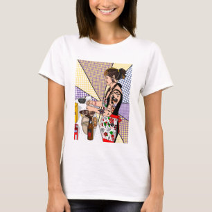 T-shirt Cuisine rétro Pop Art Tattoo Lady Cuisine