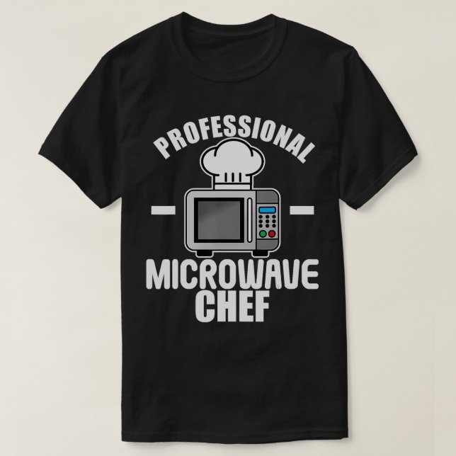 T-shirt Cuisinier à micro-ondes professionnel Chef Drôle C (Design devant)