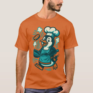 T-shirt Cuisinier Pingouin Drôle Cuisine Comique ami de la