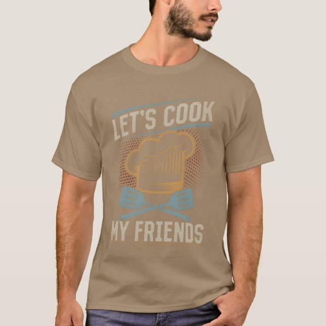 T-shirt Cuisinons mes amis Instruments de Cuisine Chef Coo (Devant)