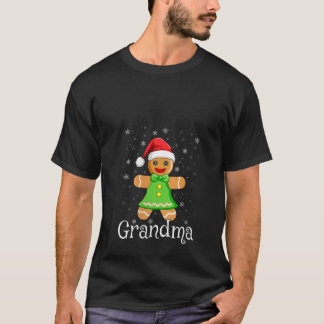 T-shirt Cuisson de biscuits de Noël en famille en pain d'é