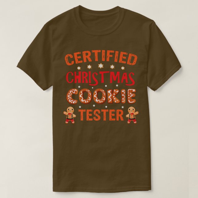 T-shirt Cuisson de Noël certifiée Tester pâtisserie de Noë (Design devant)