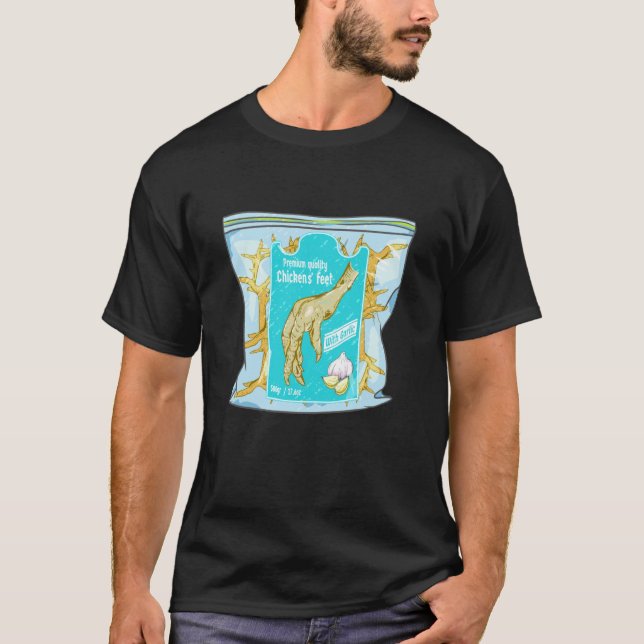 T-shirt Cuisson de pied de poulet avec des pieds de poulet (Devant)