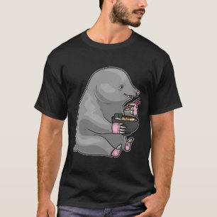 T-shirt Cuisson de ramen par le cuisinier taupe