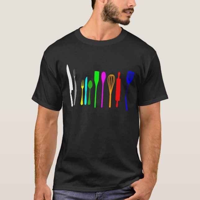 T-shirt Cuisson en couleurs (Devant)