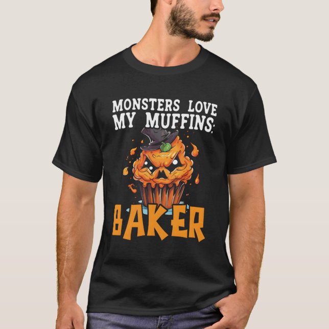 T-shirt Cuisson Halloween Tricot Ou Traiter Boulangerie Bo (Devant)