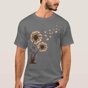 T-shirt cuit corgi flower tee fly dandelion dotee tee tee