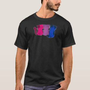 T-shirt Cuite Animal Chat Bisexual Lgbt Bi Flag Pride Bise