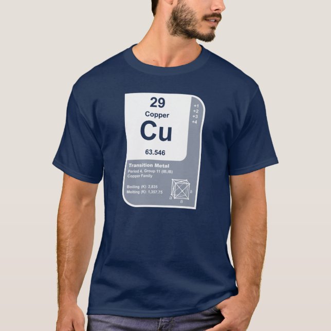 T-shirt Cuivre (Cu) (Devant)