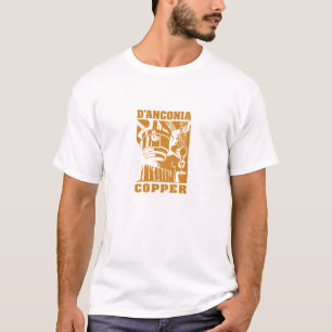 T-shirt cuivre de d'Anconia/logo blanc