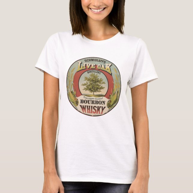 T-shirt Cuivre fin Distillé Bourbon Whisky. (Devant)