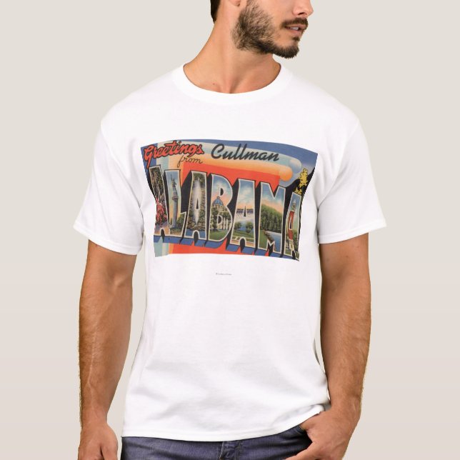 T-shirt Cullman, Alabama - grandes scènes de lettre (Devant)