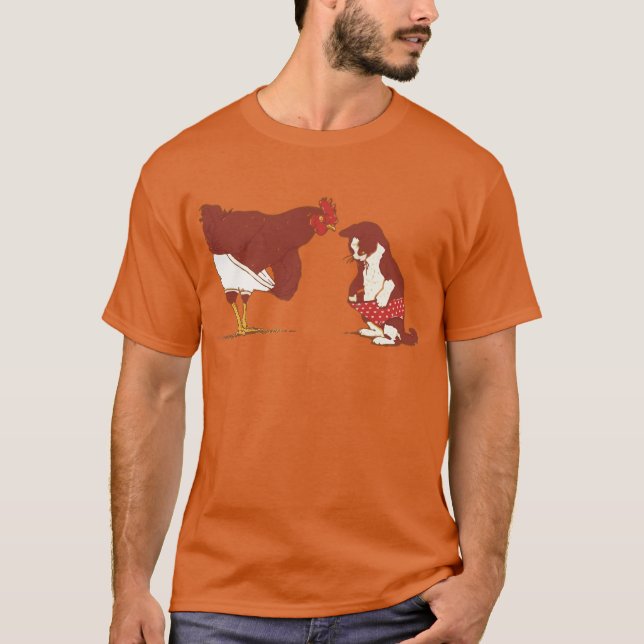 T-shirt Culottes de poulet et de chat (Devant)