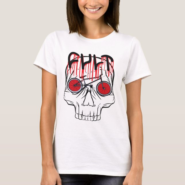 T-shirt Cult Bmx Halloween Costume Cadeau Pour Femmes Fill (Devant)