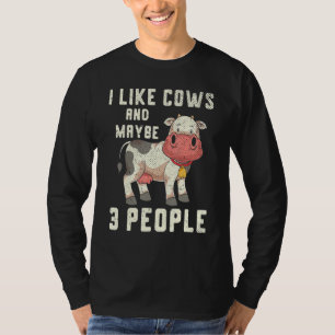 T-shirt Cultivateur de la vache mûre agricole ferme animal