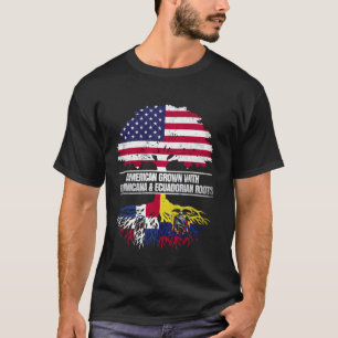 T-shirt Cultivé en Amérique avec Drapeau Héritage Dominica