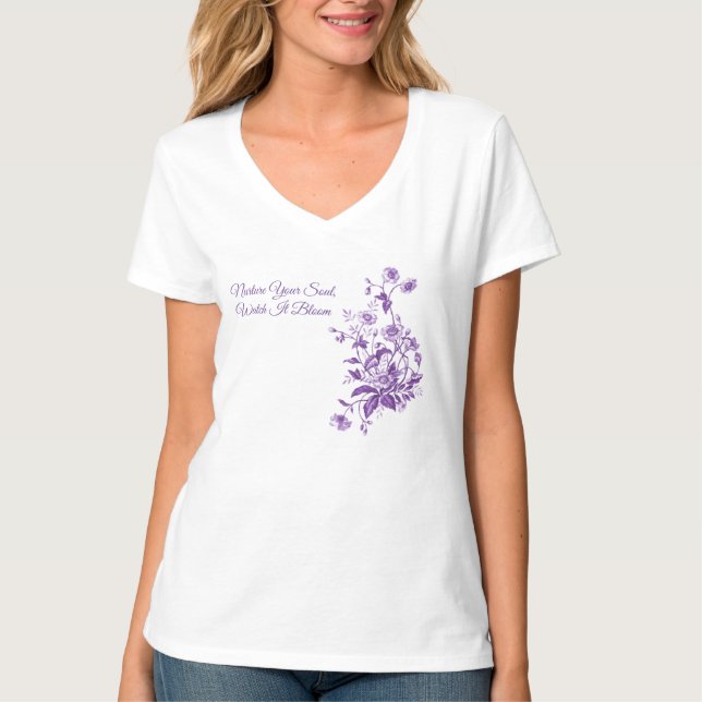 T-shirt Cultiver Votre Âme, Regardez-Le Fleurir (Devant)