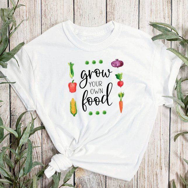 T-shirt Cultiver votre propre nourriture Aquarelle Gardene (Créateur téléchargé)