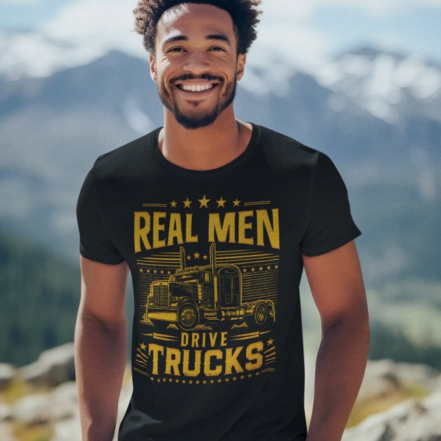T-shirt Culture de conduite de camion audacieuse en or (Créateur téléchargé)