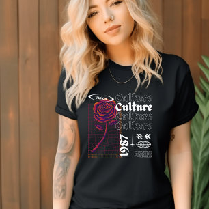 T-shirt Culture de la Vêtements de rue noirs et bl