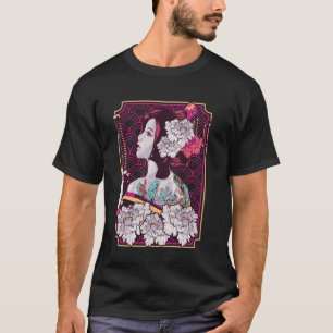 T-shirt Culture Japonais Samouraï Cerisier Fleur de Cerisi