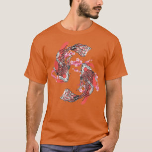 T-shirt Culture japonaise Sakura Koi Fish Pond Taisho Sank