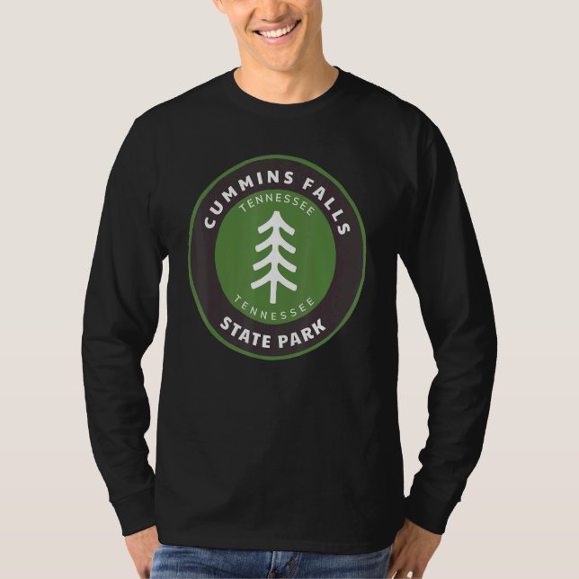 T-shirt Cummins Falls State Park Tennessee Tn Forest Badge (Devant)