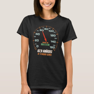 T-shirt Cumpleanos 63 Anos A Todo Gas Nacidos En 1960 Moto