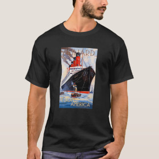 T-SHIRT CUNARD OCEAN LINER AQUITANIA