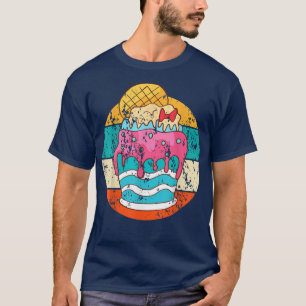 T-shirt Cupcake Boulangerie boulangerie Gâteau Vintage Rét