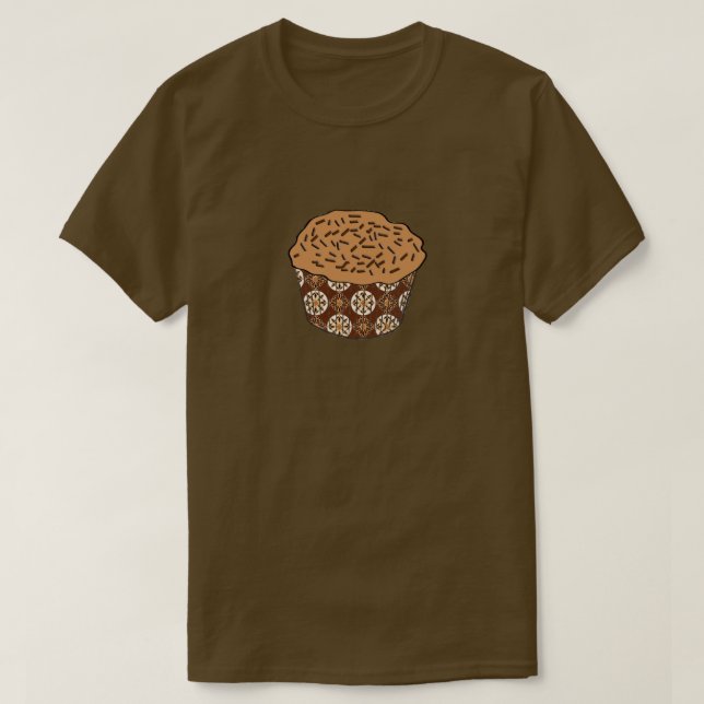 T-shirt Cupcake caramel givré avec arroses (Design devant)