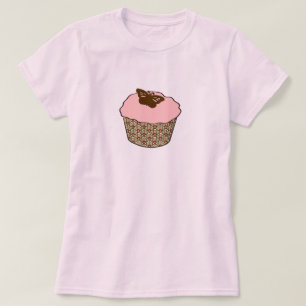 T-shirt Cupcake glacé rose fraise