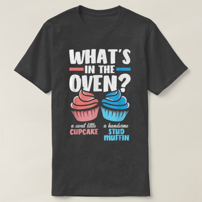 T-shirt Cupcake ou Muffin Baby shower Parti de révélation  (Design devant)