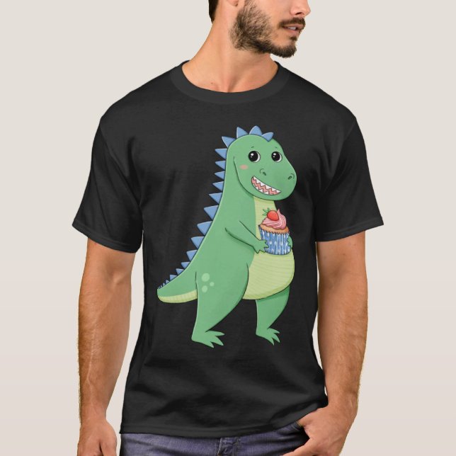 T-shirt Cupcake T-Rex Dinosaur Baker Pastry Chef Dino Love (Devant)