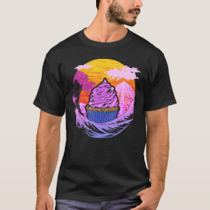 T-shirt Cupcake Vaporwave Cuisson Dessert de cuisine Pâtis
