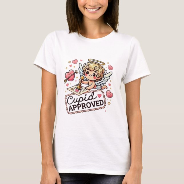 T-shirt Cupid Approuvé - Cute Valentine's Day Design pour  (Devant)