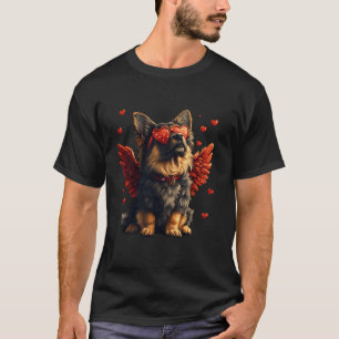 T-shirt Cupid Berger Allemand Saint-Valentin Amateur de Ch