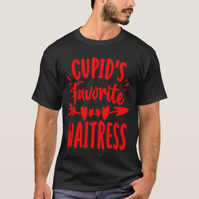 T-shirt Cupid Favoris Serveuse Romance Couples Hommes Femm (Devant)