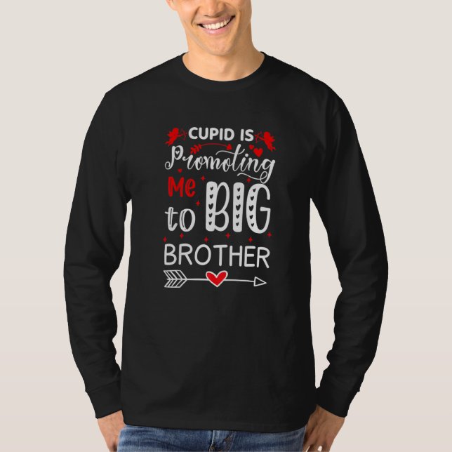 T-shirt Cupid Me Promet À Big Brother Toddler Valen (Devant)