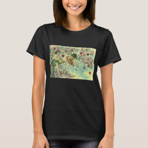 T-shirt Cupidons de la Saint-Valentin victorienne Arbre cœ