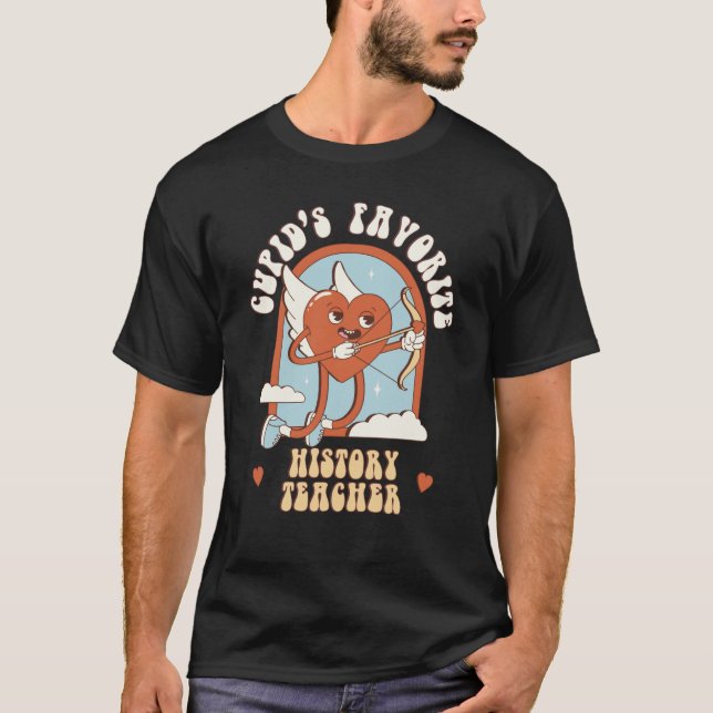 T-shirt Cupid's Favorite History Teacher Teacher Cute Groo (Devant)