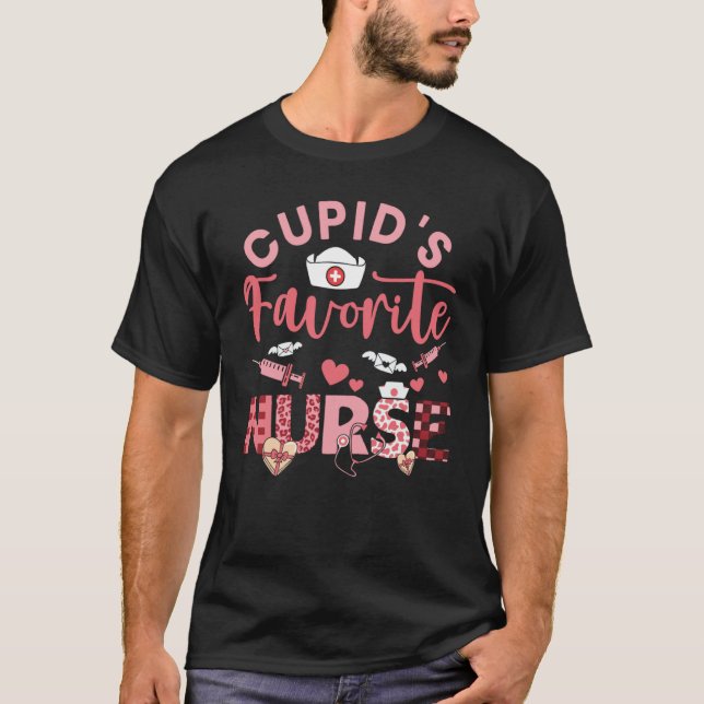 T-shirt Cupid's Favorite Nurse Valentines Day Medical Nurs (Devant)