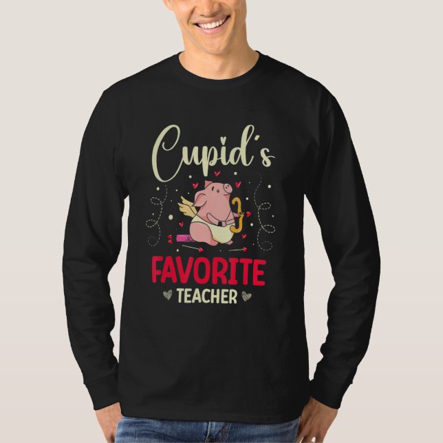 T-shirt Cupid's Favorite Teacher Professor Valentines Day (Devant)