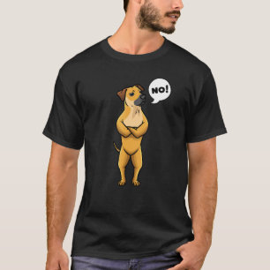 T-shirt Cur à bouche noire jaune têtu Pas de chien
