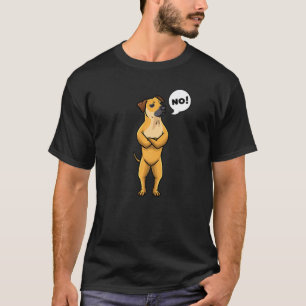 T-shirt Cur à bouche noire jaune têtu Pas de chien