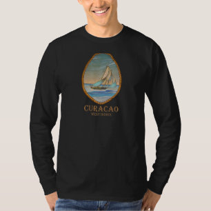 T-shirt Curaçao Antilles Vintage Retro Vacatio de voilier