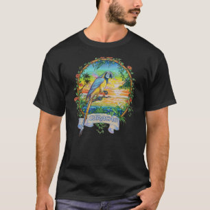 T-shirt Curaçao Antilles Vintage Tropical Parrot Vacati
